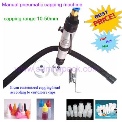China Handheld Pneumatic Capping Machine for Screw Caps Suitable for Different Cap Sizes Te koop