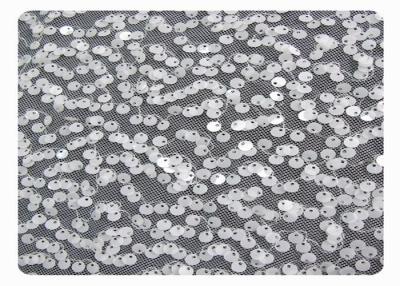 China Eco-Friendly Beaded Lace Fabric with White Shining Sequins CY-XP0003 for sale