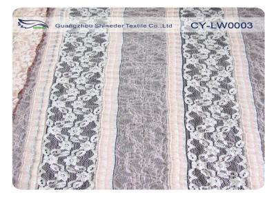 China Novel Tulle Stretchable Lace Nylon Spandex Fabric , 130cm Width CY-LW0003 for sale