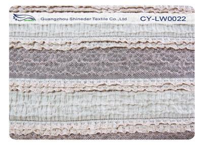 China OEM / ODM Water Soluble Stretch Lace Fabric , Cotton Nylon Spandex Fabric CY-LW0022 for sale