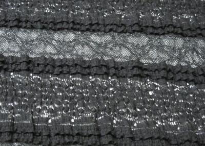 China Shrink-Resistant Underwear Stretch Lace Fabric Black 130cm Width CY-LW0182 for sale