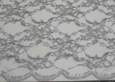 China Yarn Nylon Silver Metallic Lace Fabric For Nightwear Anti-Static CY-LW0632 for sale