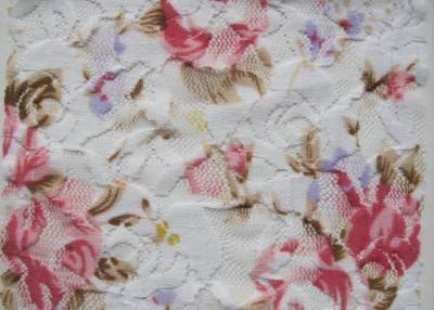 China White Flower Digital Printed Fabric , 90% Nylon + 10% Spandex CY-LY0090 for sale