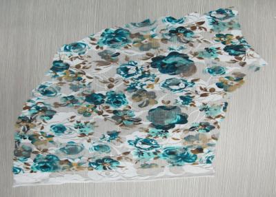 Chine Tissu vert élégant de dentelle de bout droit de fleur imprimé par Digital pour le textile à la maison à vendre