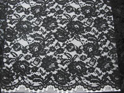 China Negro atado pesado de la tela del cordón en venta