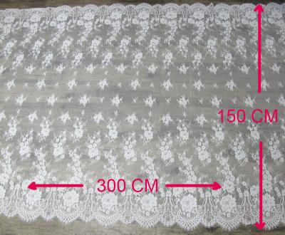China 300 * 150 cm Eyelash Lace Trim for Window Curtain , Table Cloth CY-HB0456 for sale
