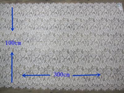 China Ajuste de la tela del cordón de la pestaña de W 100 cm con moldeado por encargo material de nylon en venta