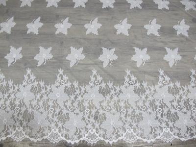 China Tela del cordón del bordado del ajuste de la pestaña del algodón para la cortina y la ropa en venta
