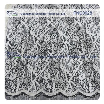 China Cord Lace Fabric Eyelash repeat Cotton&Nylon Fabric of Wave Line for sale