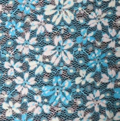 China spandex & polyester Digital Printed Fabric , Print Stripe Lace Normal Dyeing for sale