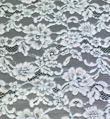 China Cotton Nylon Cord Lace Fabric floral flower pattern for garmen wholesale for sale