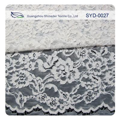 China Silver Fashion Swiss Corded Jacquard Lace Fabric Brides Dresses for sale