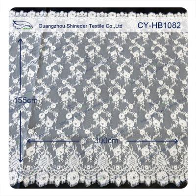 China Custom Printed Swiss Voile Lace Trimming / Wedding Dresses Lace Fabric for sale