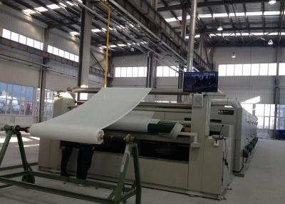 China Textile Streching Heat Setting Stenter Machine Stonge Rail Plaiting/ Batching Fabric Exit for sale