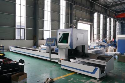 China 4KW CNC Cut Machine , Metal Tube Laser Cutting Machine 6000mm 1500 Kg for sale