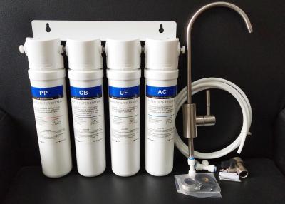 China 4 Stage UF Water Purifier Machine Quick Fitting Filters PP Active Carbon KDF for sale