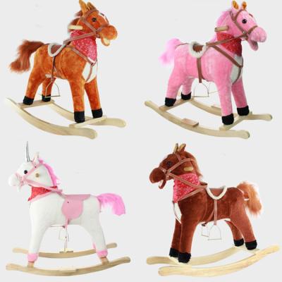 China Cute Children Rocking Horse Toys Sound Moving Mouth Tail Led Light Big for sale