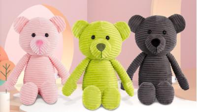China Cute and Lovely Corduroy Material Teddy Bear soft Toys 14inch for sale
