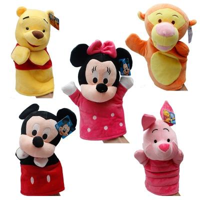 China Winnie Pooh Tigger Stitch Eyore Plush Finger Puppets Yellow Pink Blue for sale