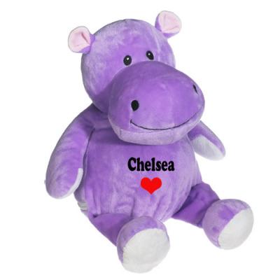 China 8 Inch Lovely Hippo Animal Plush Toys Promotion Gifts For Holiday Celebration for sale