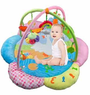 China Custom Made Lovely Flower Baby Play Gyms Playmat And Gym For Babies for sale