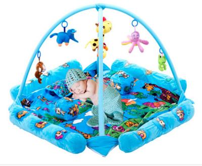 China Seabeach Blue Baby Play Gyms And Mats with Plastic and Stuffed Toys for sale
