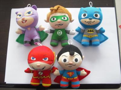 China Fashion Small Superman and Batman keychain Stuffed Plush Toys For Christmas Promotion for sale