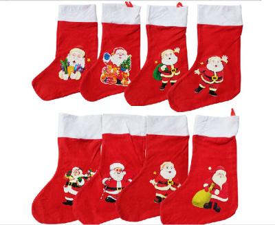 China 16inch Christmas Santa Stocking Plush Gift For Christmas Holiday Celebrate for sale
