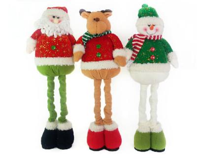 Chine Jouets bourrés de peluche de Noël de poupée de bonhomme de neige de renne avec la jambe de Streaching à vendre