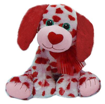 China Cute Plush Toy Dogs Valentines Day Stuffed Toys with Embroidery Logo for sale