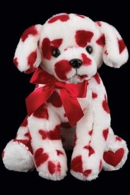 China 25cm Valentines Day Soft Dog With Red Heart  Stuffed Push Toys For Gifts for sale
