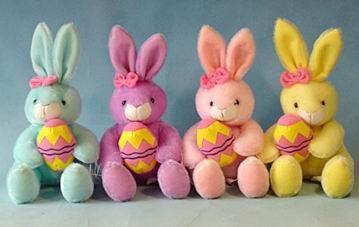 China 12inch Stuffed Easter Bunnies With Egg Push Toys, Soft Toys For Holiday Celebration for sale