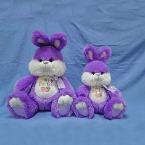 China 16inch Lovely Purple Easter The Bunnies Rabbit Push Toys For Festival Celebrate for sale