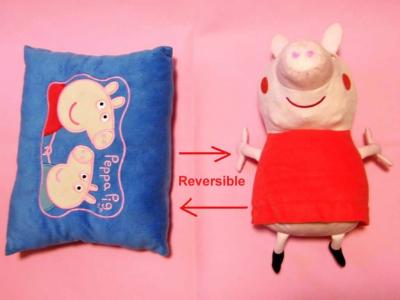 China Fashion Reversible Peppa Pig Plush Toy Cushions And Pillows For Bedding for sale