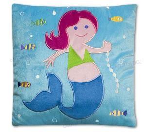 中国 Mermaid Plush Square Pillows 赤ん坊の枕美しいディズニーの個人化された王女 販売のため