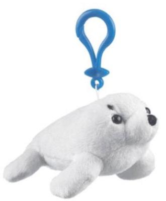 China Harp Seal Stuffed Animal Plush Toy Keychain for Backpack / School Bag for sale