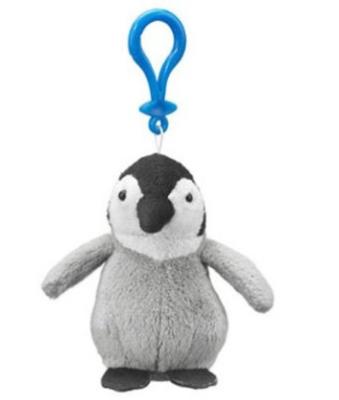 中国 黒い、灰色のペンギンのぬいぐるみのプラシ天のおもちゃの キーチェーン の昇進のギフト 12cm 販売のため
