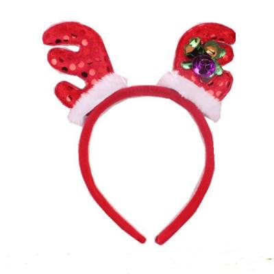 China Fashion Antlers Headband Hat - Plush Rindeer Ears Costume Accessory For Party for sale