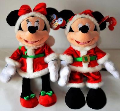China 18inch Fashion Disney Christmas Mickey Mouse and Minnie Mouse Plush Toys for sale