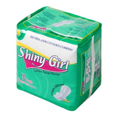 China Oem  Pure White Biodegradable Anti Rash Soft Eco-Friendly Menstrual Pad Organic Cotton Disposable Sanitary Napkin for sale