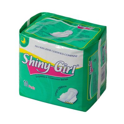 China ISO 9001 Women's Period Products Night Use Winged Cotton Pads For Women for sale