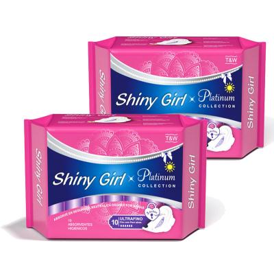 China Herbal Mint Daily Use Sanitary Pads Biodegradable Organic Cotton Menstrual Pads for sale