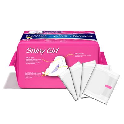 China Bamboo Charcoal Night Use Sanitary Napkin Pads Biodegradable Nonwoven for sale