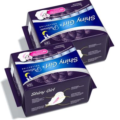 China Breathable Winged Night Use Sanitary Napkin Soft 100% Cotton Sanitary Napkins for sale