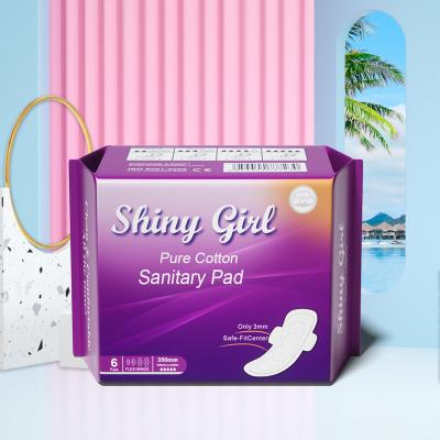 Cina Organic Cotton Menstrual Feminine Hygiene Period Lady Napkin Sanitary Pad Panty Liner for Women in vendita