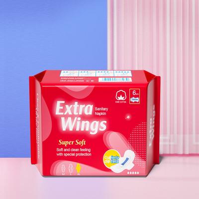 中国 Feminine Hygiene Products Women Extra Long Organic Cotton Menstrual Pads 350mm Overnight sanitary napkins 販売のため