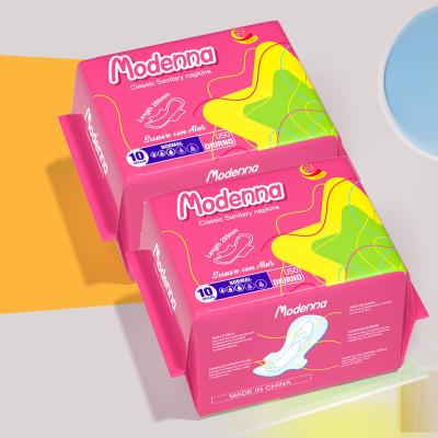 China OEM High Absorbent Cotton Soft Comfortable Disposable Sanitary Napkin And Blood Absorbent Pads For Girls à venda