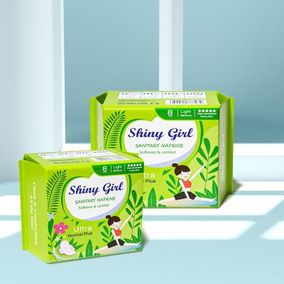 中国 Wholesale Breathable Thick Period Girl Pad Ladies Menstrual sanitary Pad Disposable Biodegradable Winged Panty Liner 販売のため