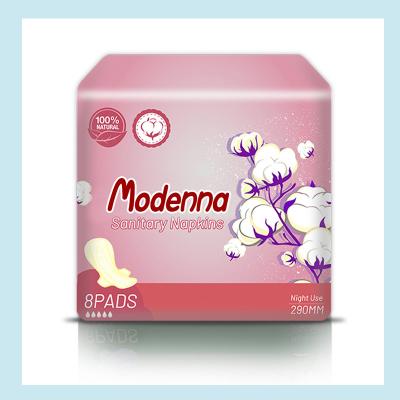 China Oem Comfort Softness Night Use Women Sanitary Pads Natural Cotton Sanitary Napkin Breathable Ultra Thin Lady Pad en venta