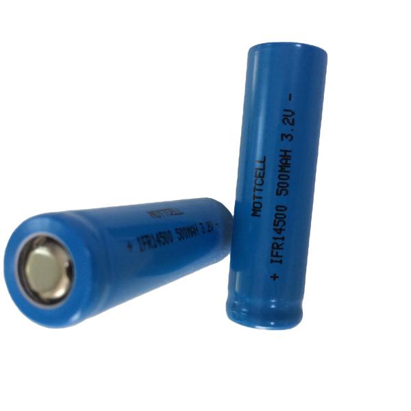 Quality small Lithium ion battery IFR14500 3.2V 500mAh for sale